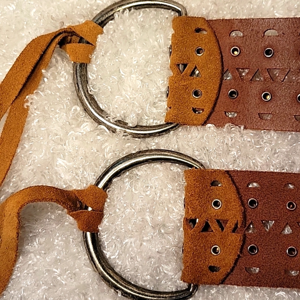 Women's Vintage Boho Leather Belt - size M - Picture 11 of 11
